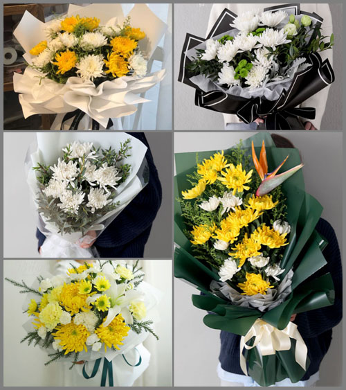 山东莱芜莱城区茶业口镇中榆林村白事花束代送